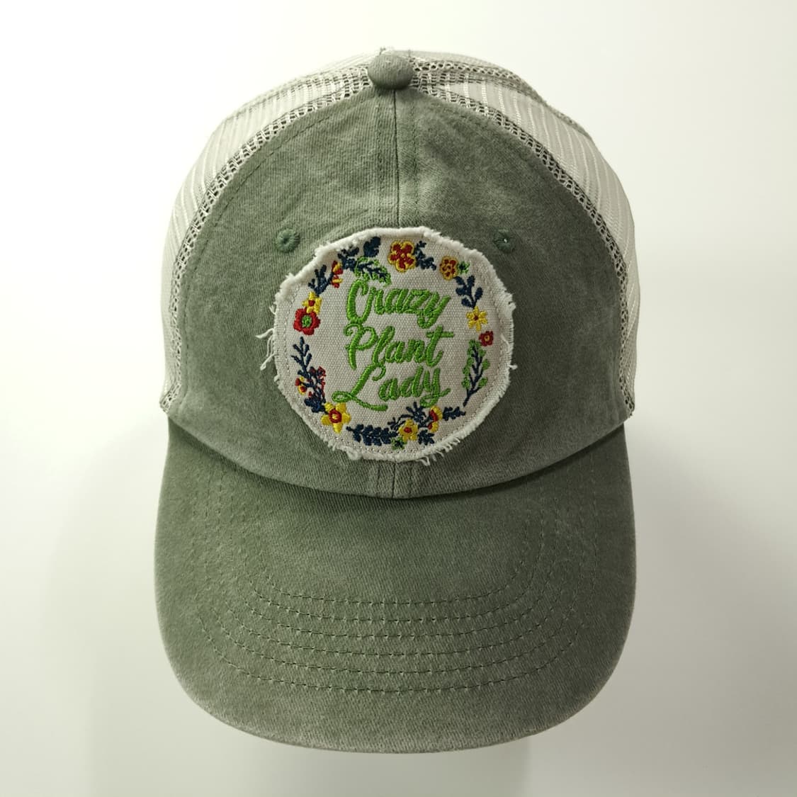 CJ530 L 크레이지 플랜트 레이디 올리브그린 메쉬 트러커햇 볼캡 모 상품이미지3