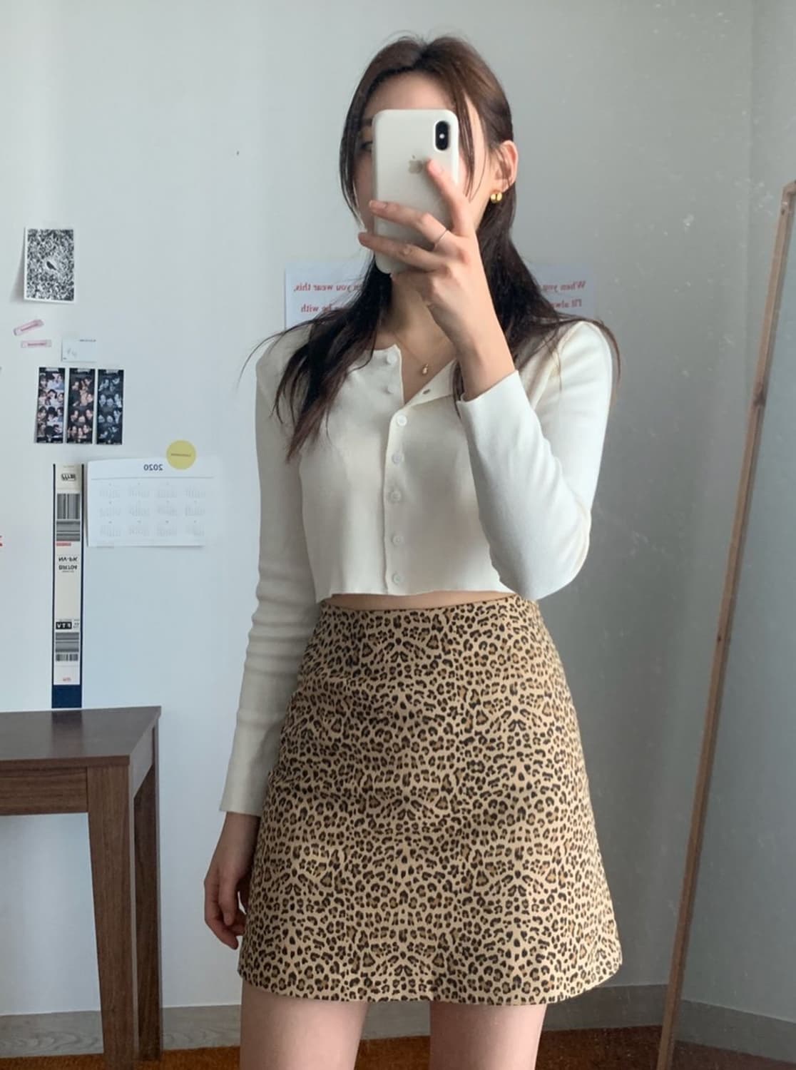 [새상품] 루루서울 레오파드 스커트 베이지 상품이미지1