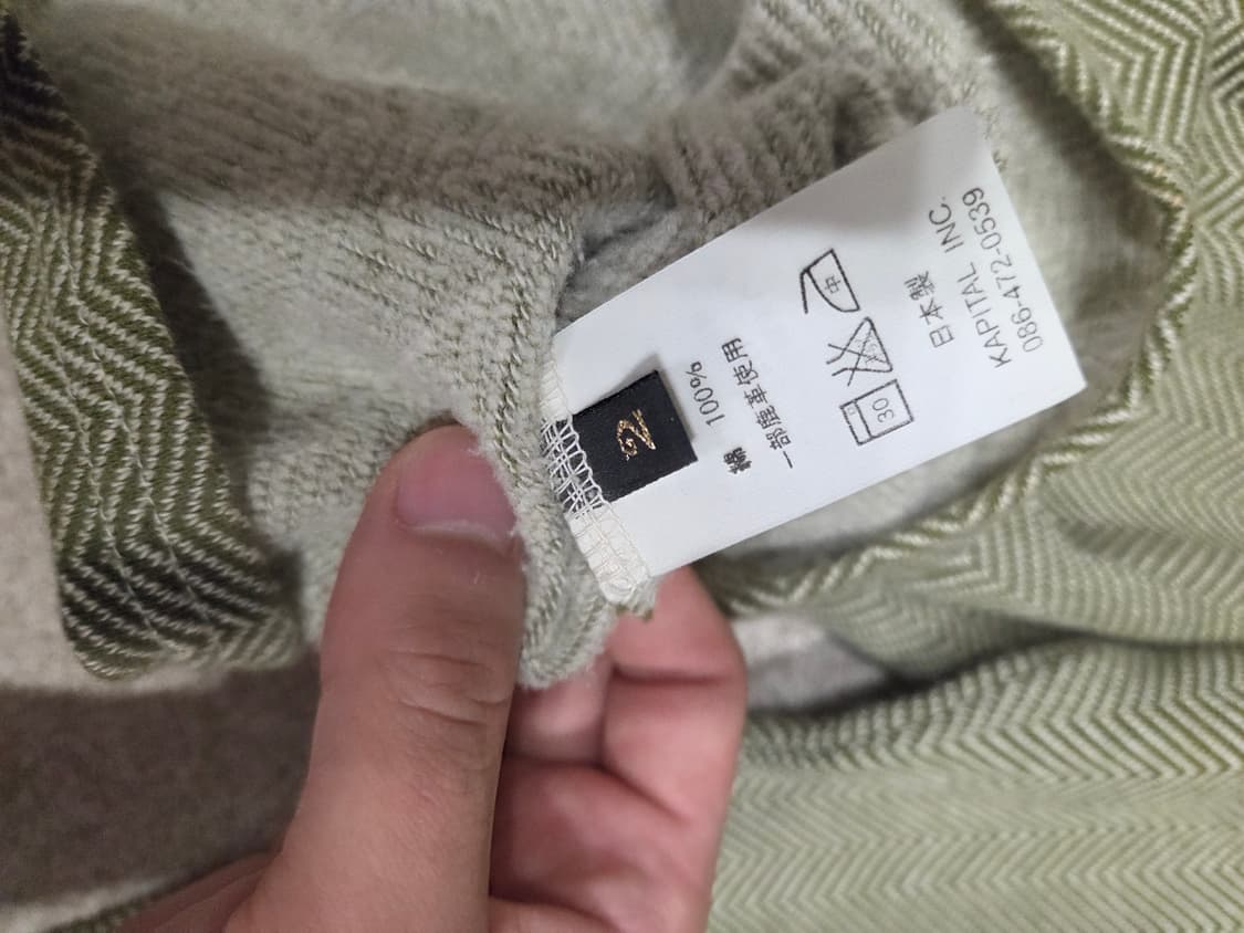 KAPITAL herringbone deerskin elbow patch 상품이미지3