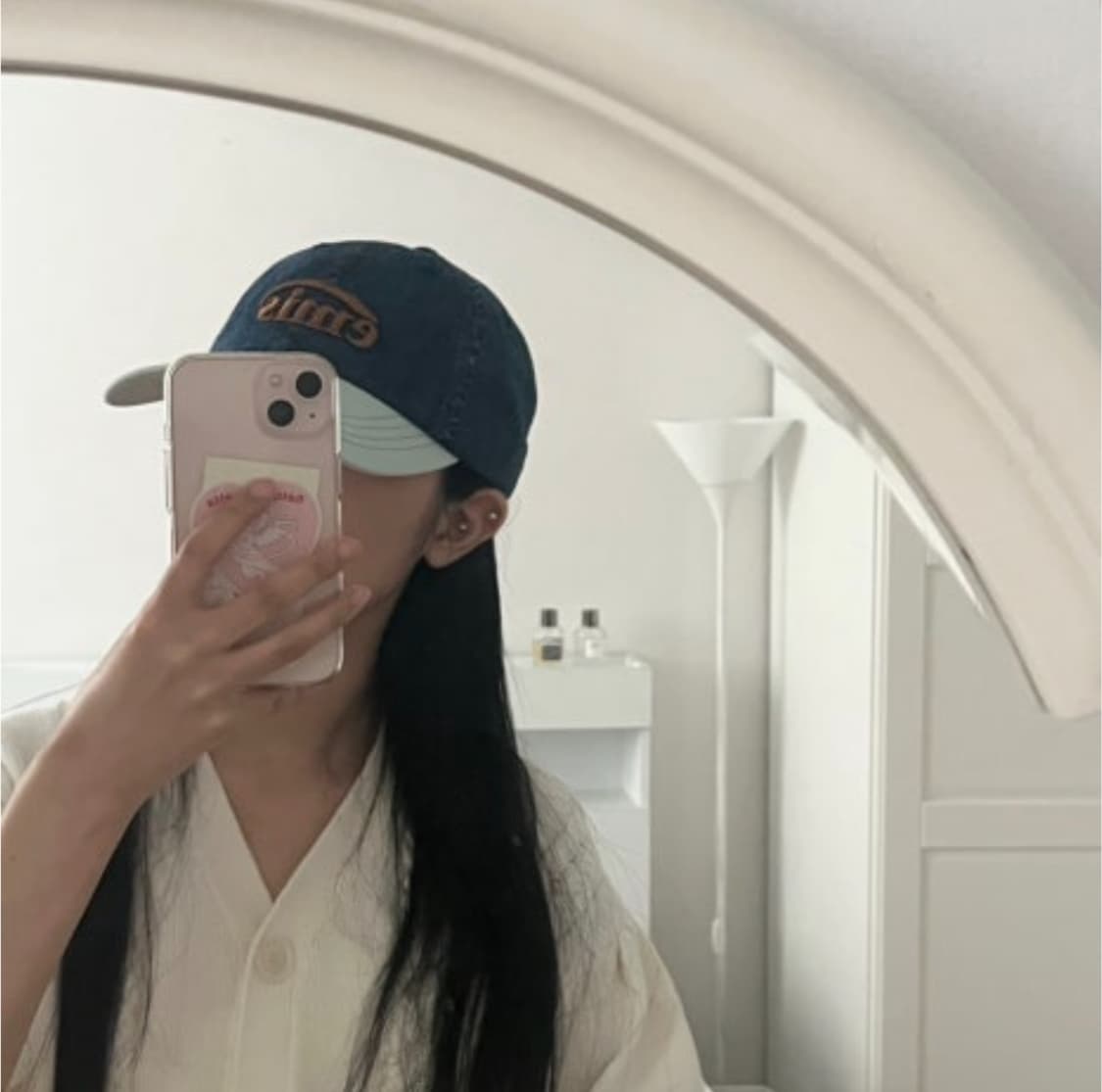 emis 이미스 신형 23FW 워시드 데님 볼캡 블루 민트 모자 상품이미지2