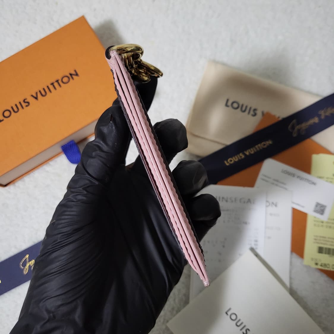 [영수증/새상품급] 루이비통 모노그램 LV 참 카드홀더 카드지갑  상품이미지5