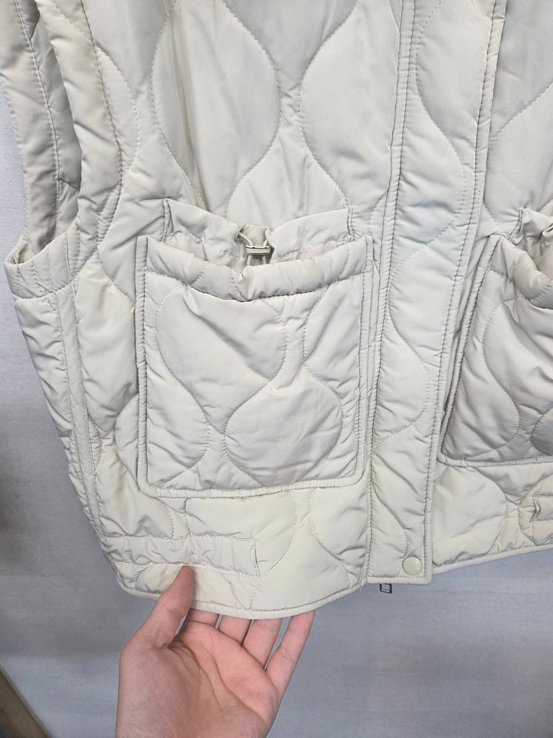 자라 드로스트링 퀄팅 조끼 베스트 s 상품이미지4