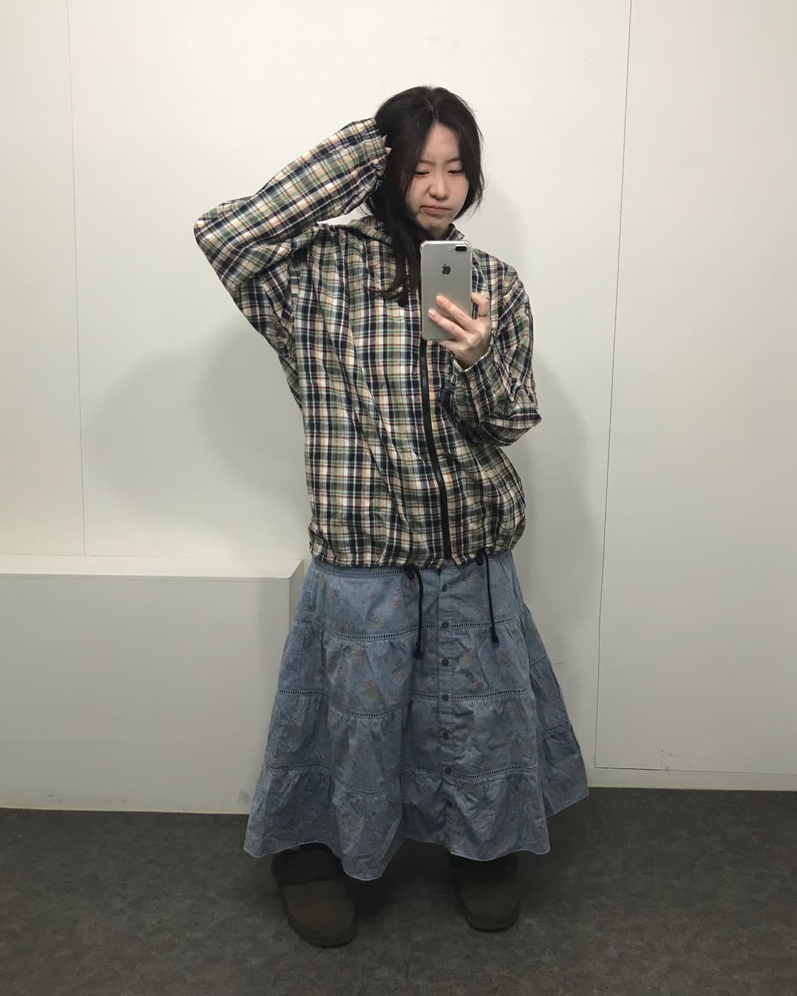 ♫ 빈티지 체크 후디 코디 🌳 (4p) 상품이미지2