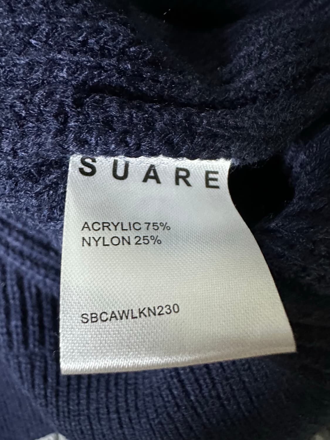 SUARE 하프집업 니트 네이비 상품이미지4