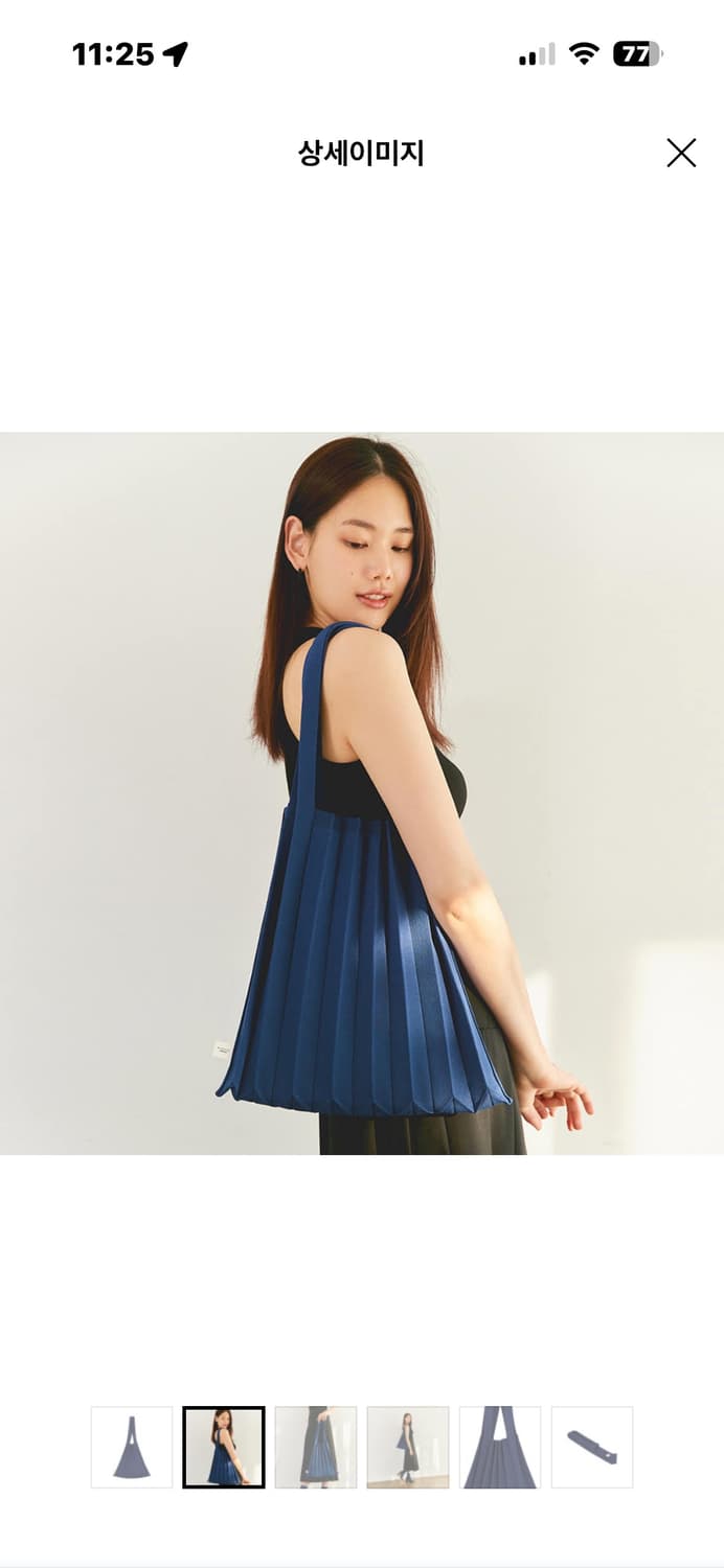 플리츠마마 숄더백 네이비 새상품 상품이미지1