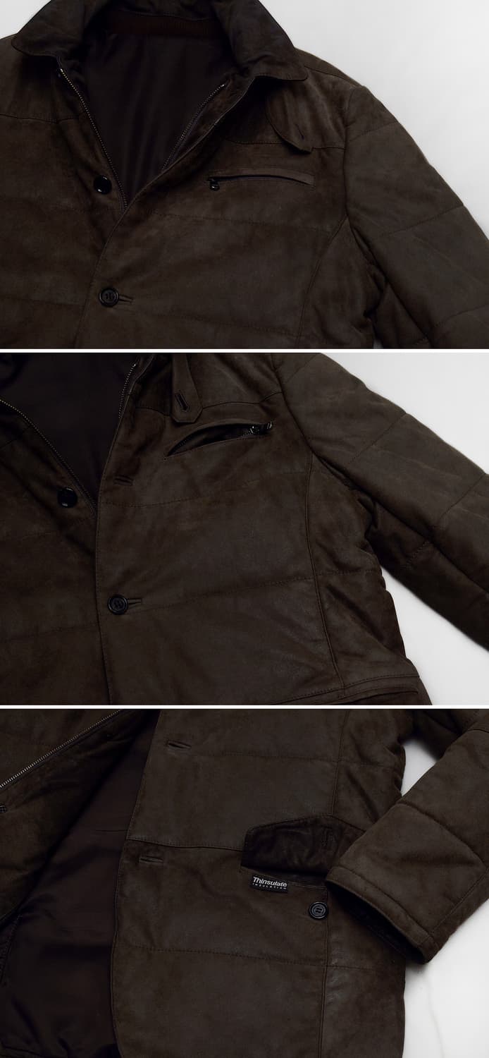 프랑코 페라로 이태리 양가죽 누벅레더 패딩 자켓 (100) 상품이미지8