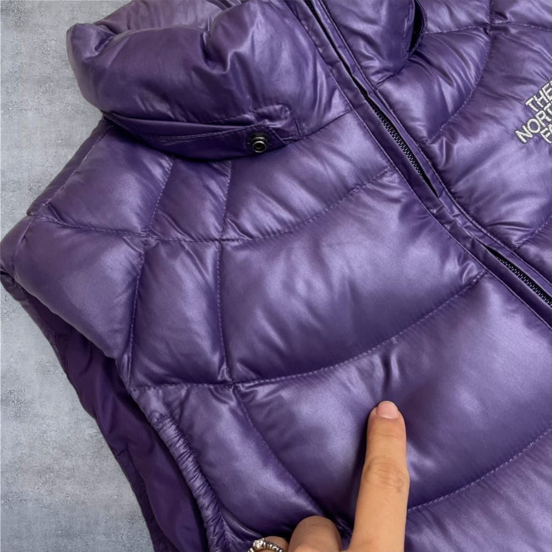 노스페이스 퍼플 600필 구스다운 경량 패딩조끼 베스트 90 상품이미지5