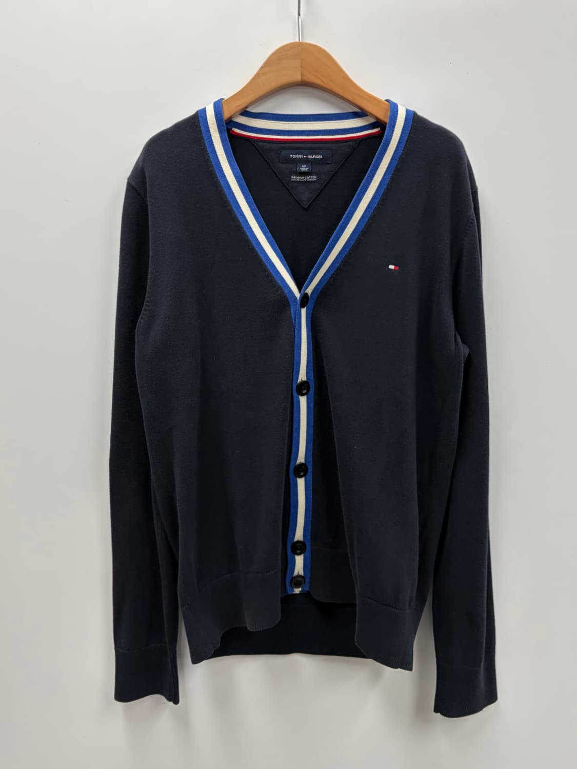 타미힐피거 네이비 브이넥 가디건 상품이미지1