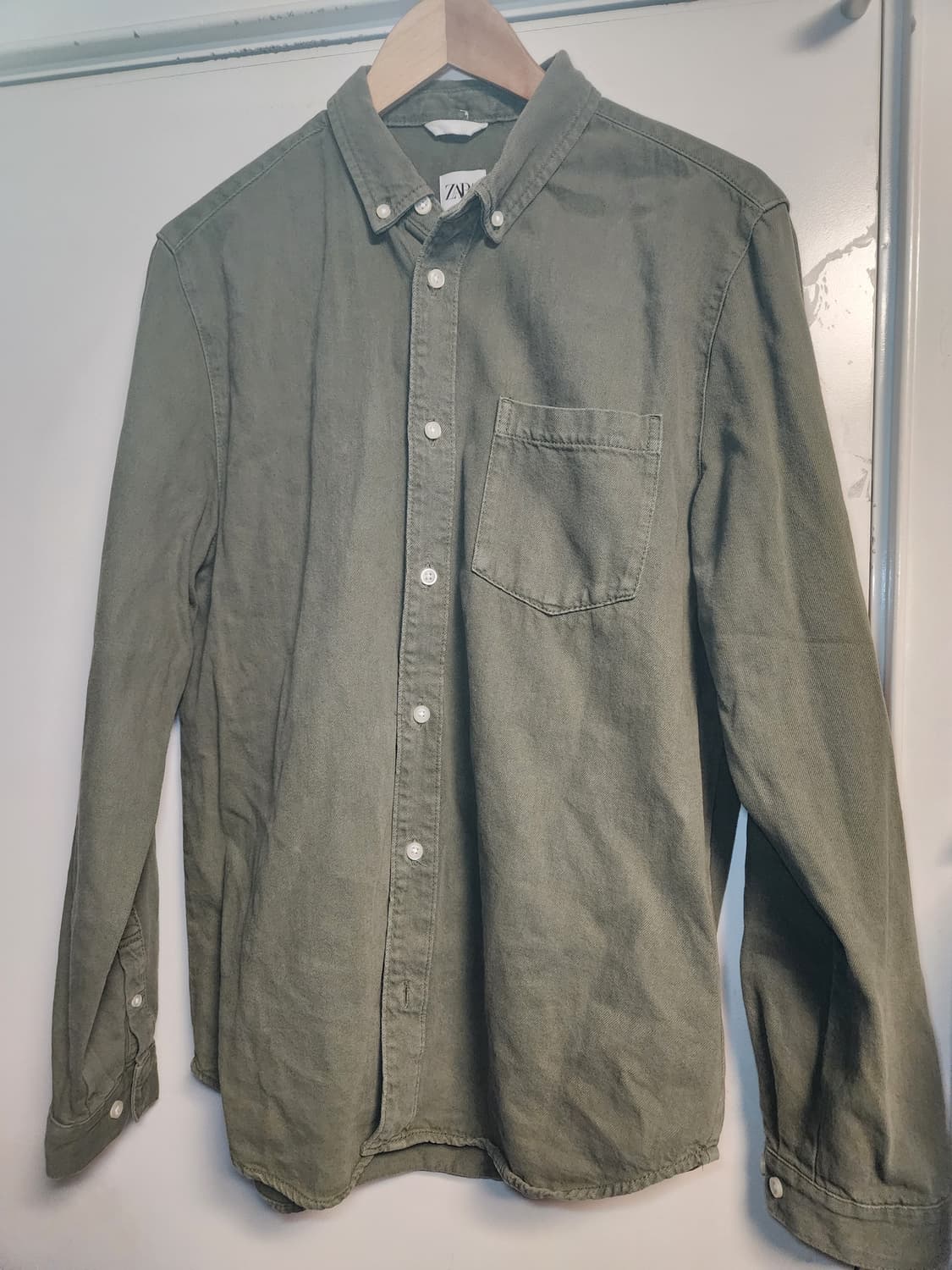 자라 셔츠 카키색 L 상품이미지1