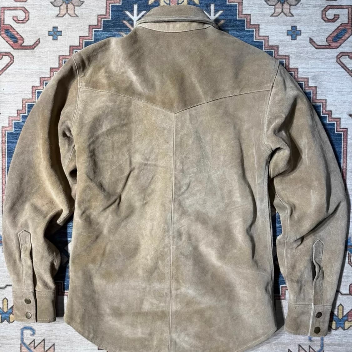 HORN WORKS 재팬 메이드 헤비 스웨이드 카우하이드 셔츠 자켓 상품이미지2