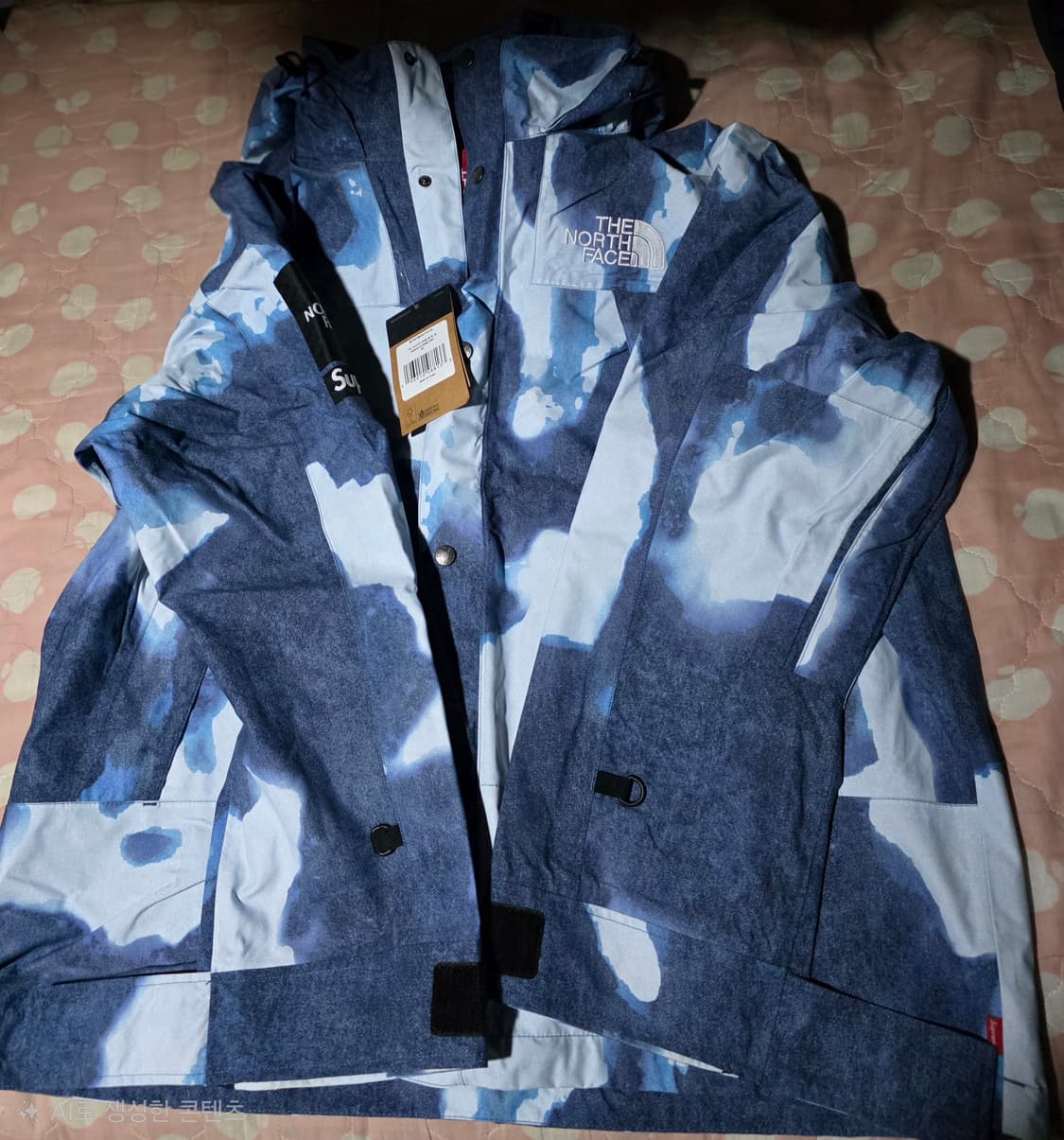 슈프림 x 노스페이스 블리치드 데님 프린트 마운틴 자켓 인디고 XL  상품이미지2
