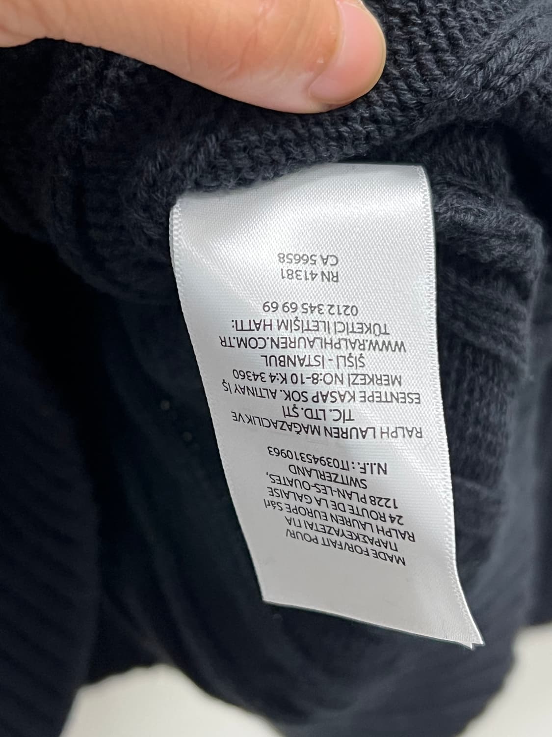 폴로 랄프로렌 케이블 꽈배기 니트 블랙 상품이미지4