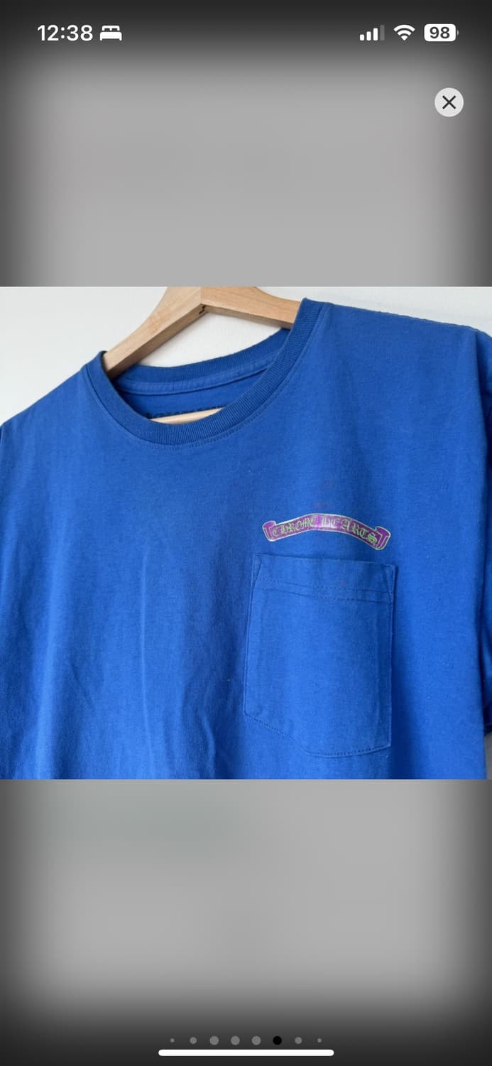 Chrome hearts blue scroll T-shirt 상품이미지6