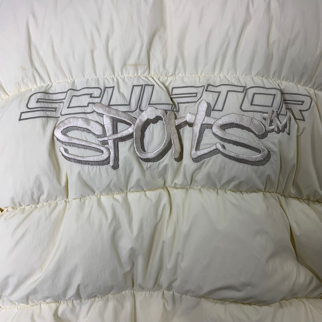 스컬프터 백로고 아이보리 패딩 상품이미지5