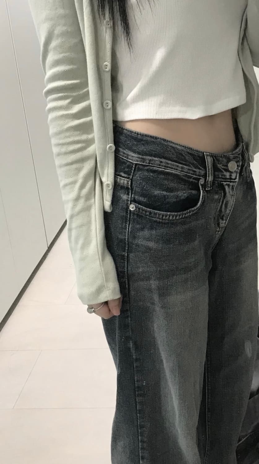 Haint 헤인트 로우라이즈 데님 M SIGNY LOW RISE WIDE 상품이미지1