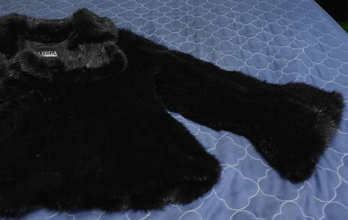 LEEGA 리가 럭셔리 밍크퍼 자켓 블랙 (M) 상품이미지4