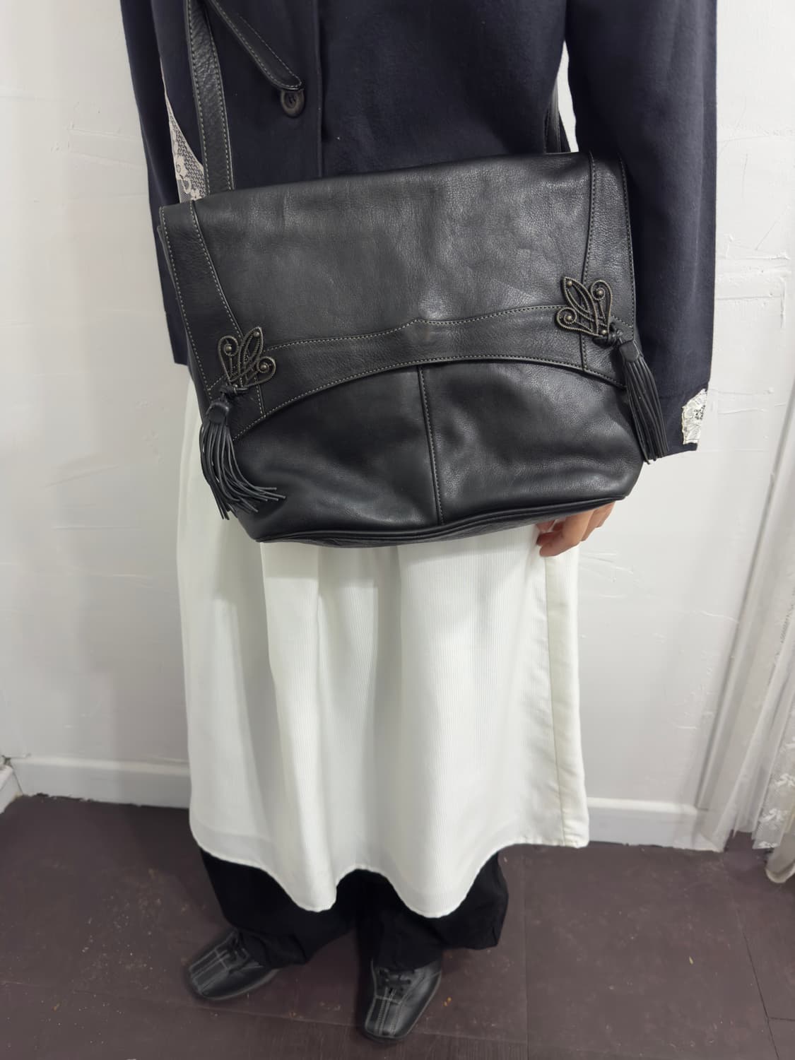 d ora in poi etnic real leather crossbag 상품이미지5
