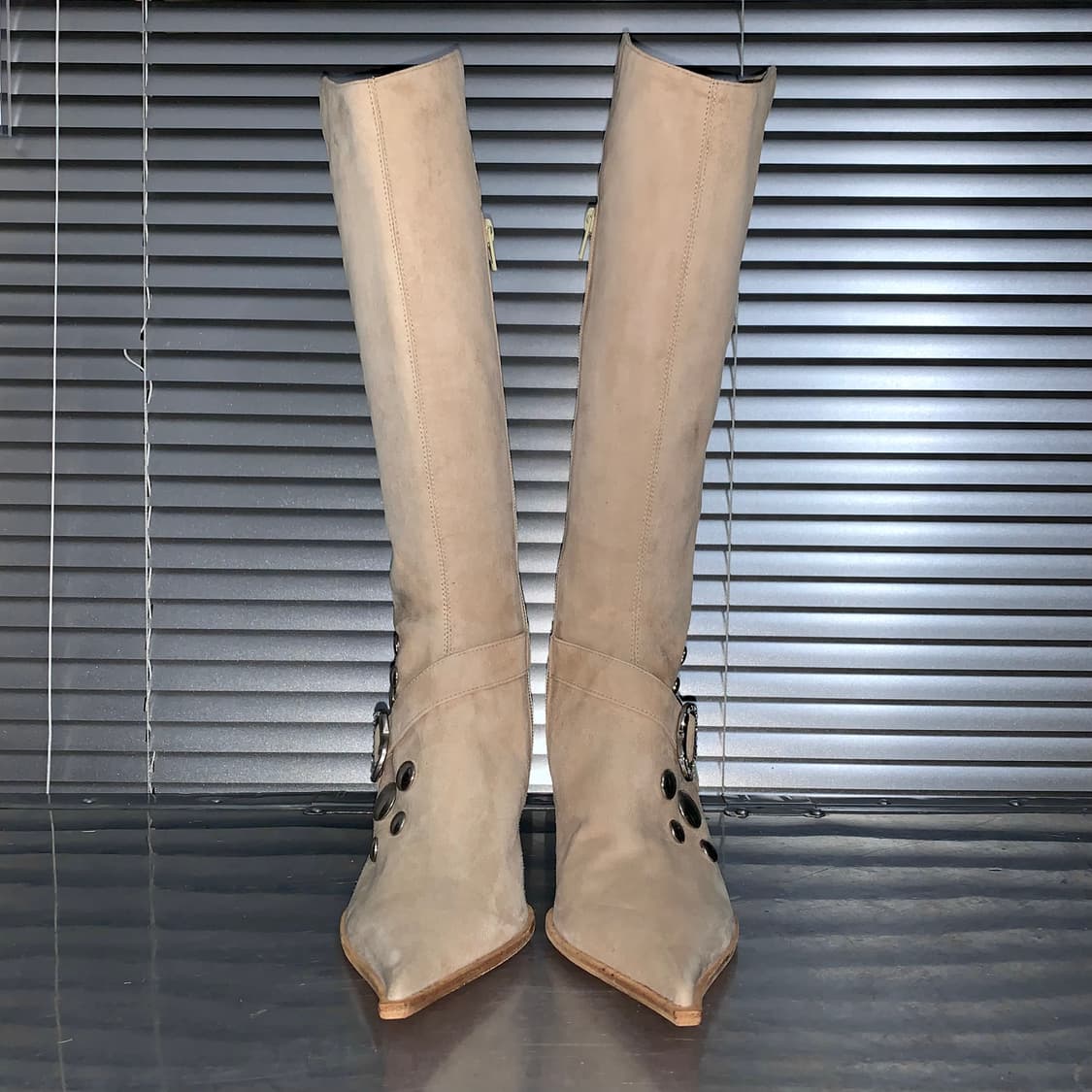 00s ORO 스웨이드 블링 버클 롱 웨스턴 부츠 상품이미지3