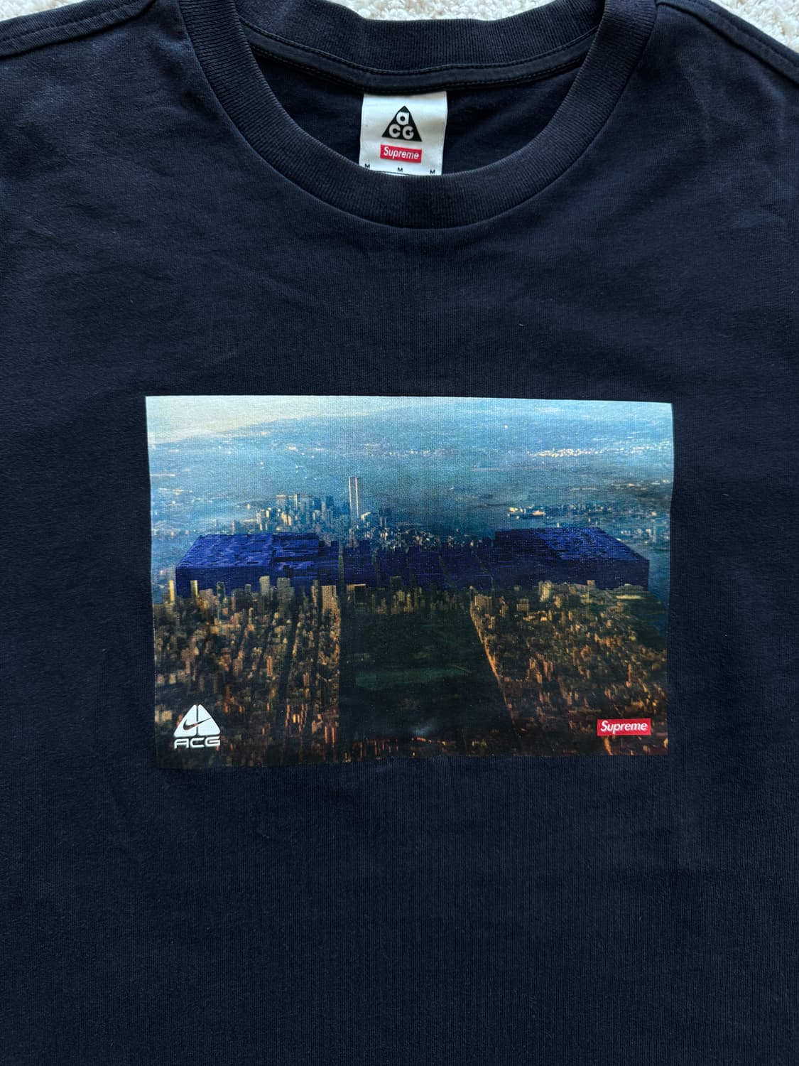 슈프림 x 나이키 ACG 그리드 티셔츠 블랙 M - 22FW 상품이미지2