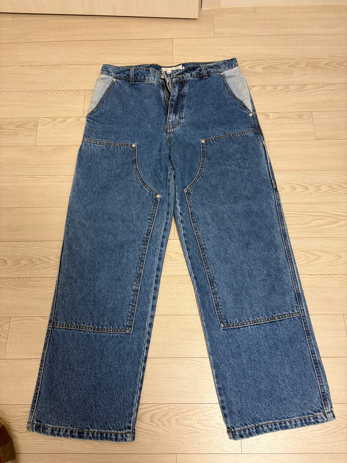 에이카화이트 더블니 팬츠 상품이미지1