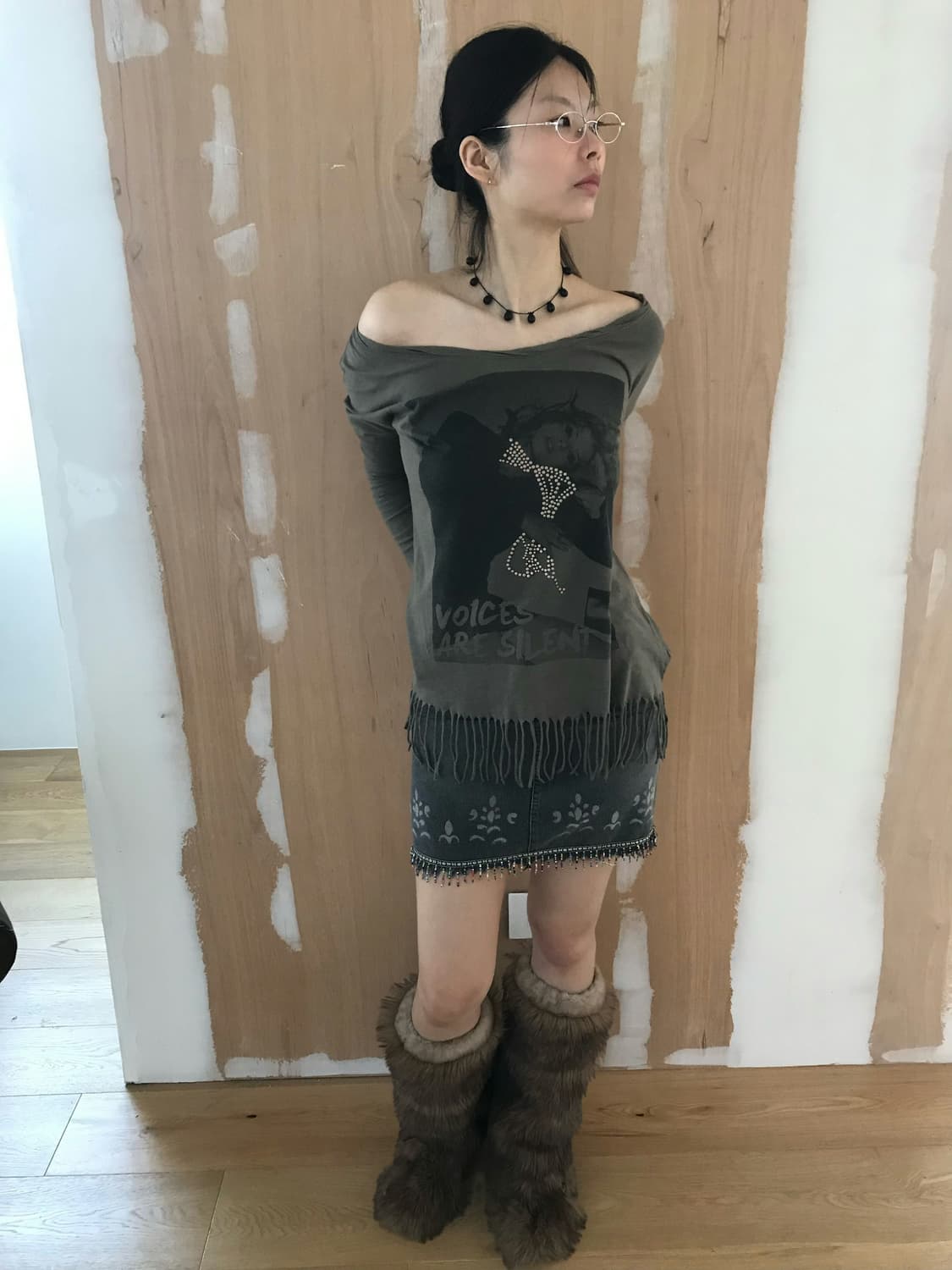 vintage tassel print top 상품이미지5