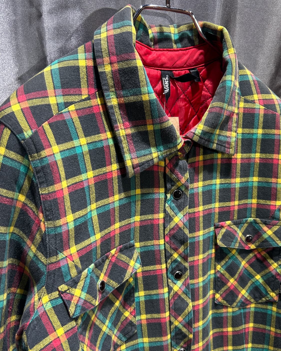 XL 반스 퀼팅 안감 체크패턴 자켓 상품이미지4