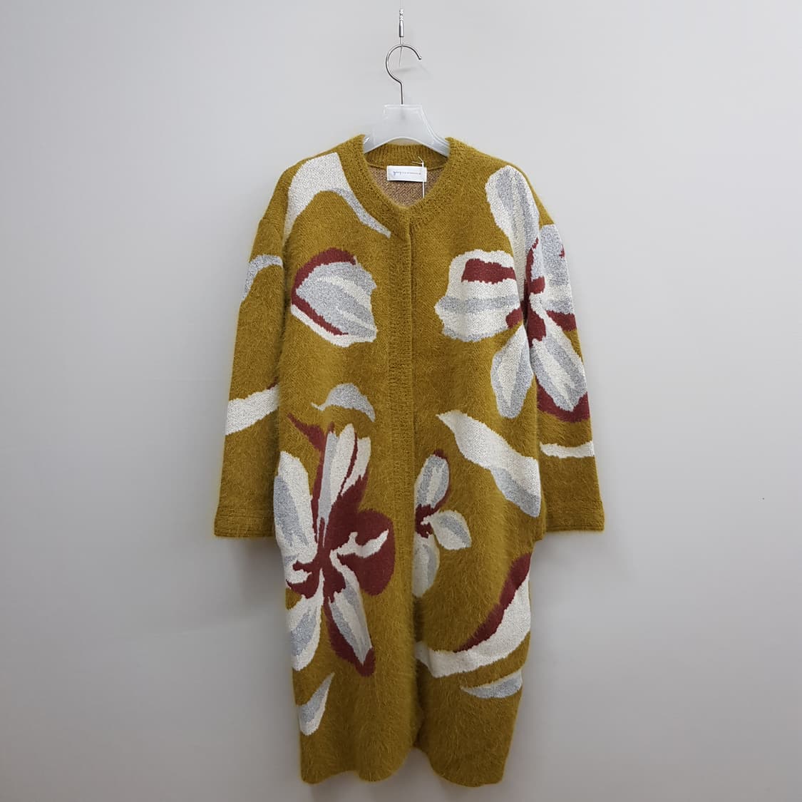 기비 앙고라 믹스 플라워 니트 롱 가디건  85사이즈 상품이미지2