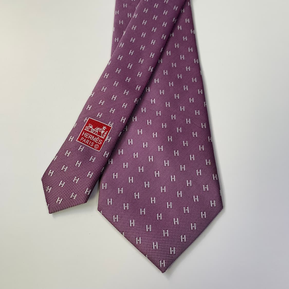 에르메스(HERMES) H로고 모노그램넥타이 명품 프랑스 100실크 상품이미지5