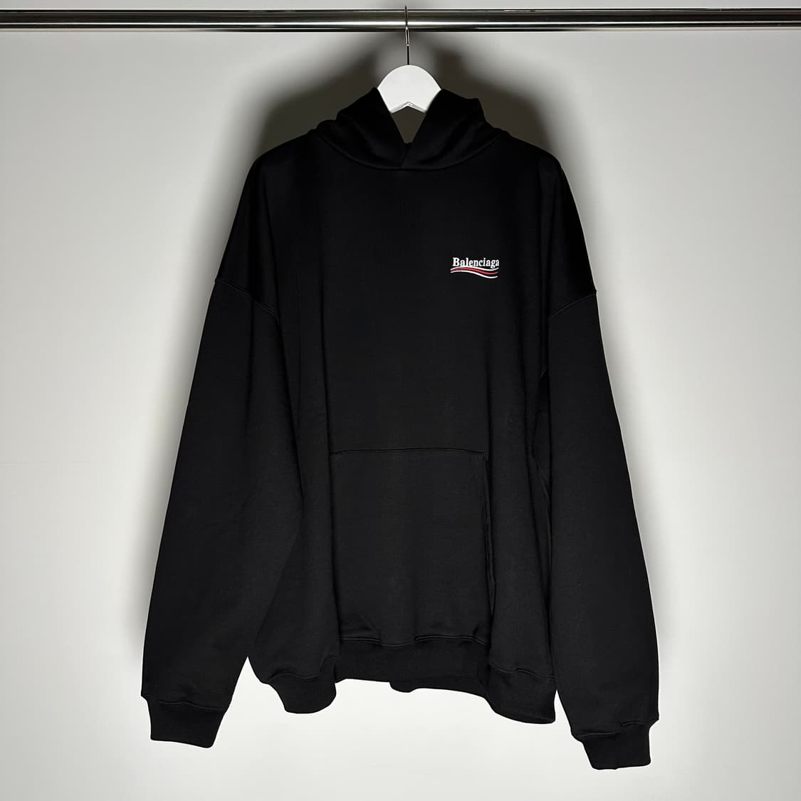 발렌시아가 오버사이즈드 폴리티컬 캠페인 후드 블랙 상품이미지2