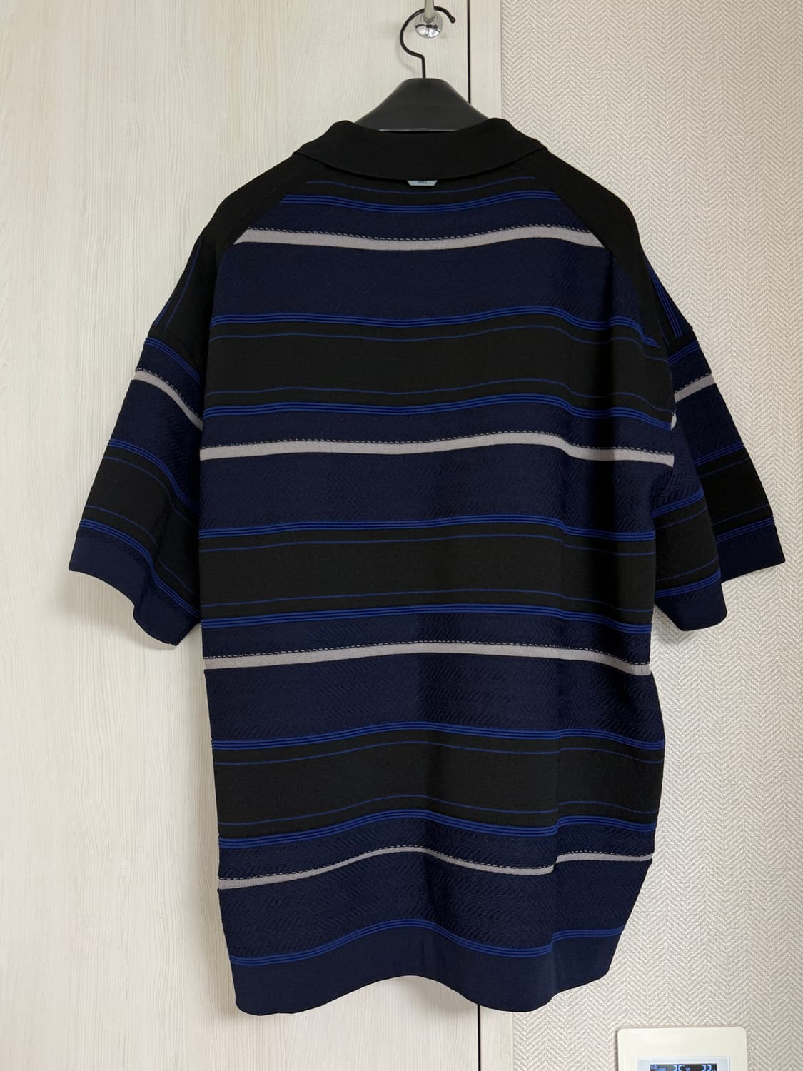 (S) 25ss 준지 스트라이프 티칼라 반팔 니트 상품이미지2