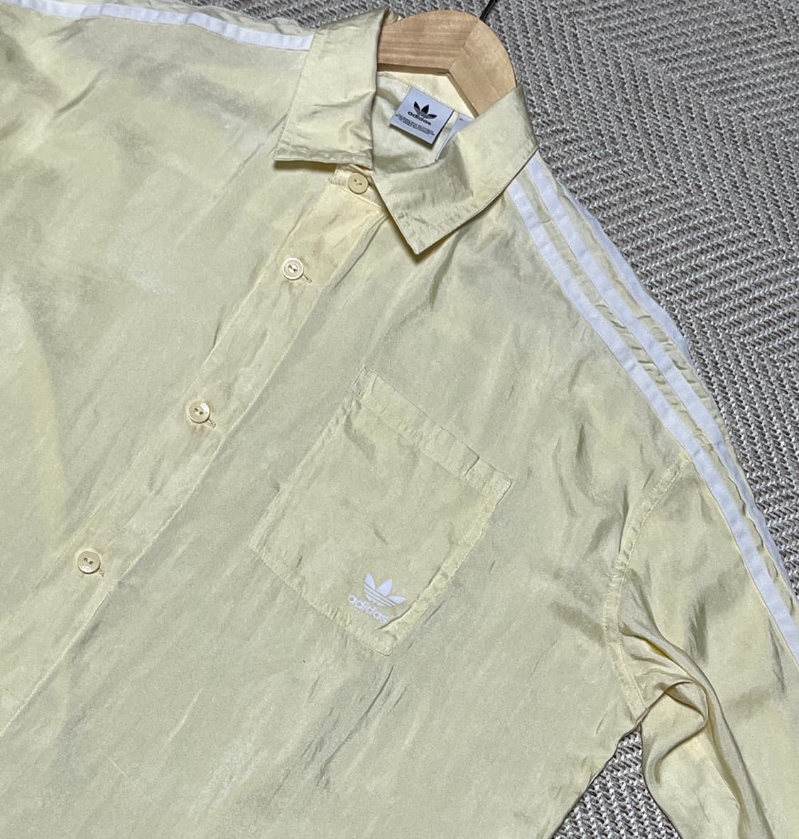 아디다스 세틴 버튼 업 셔츠 블라우스 S 상품이미지7