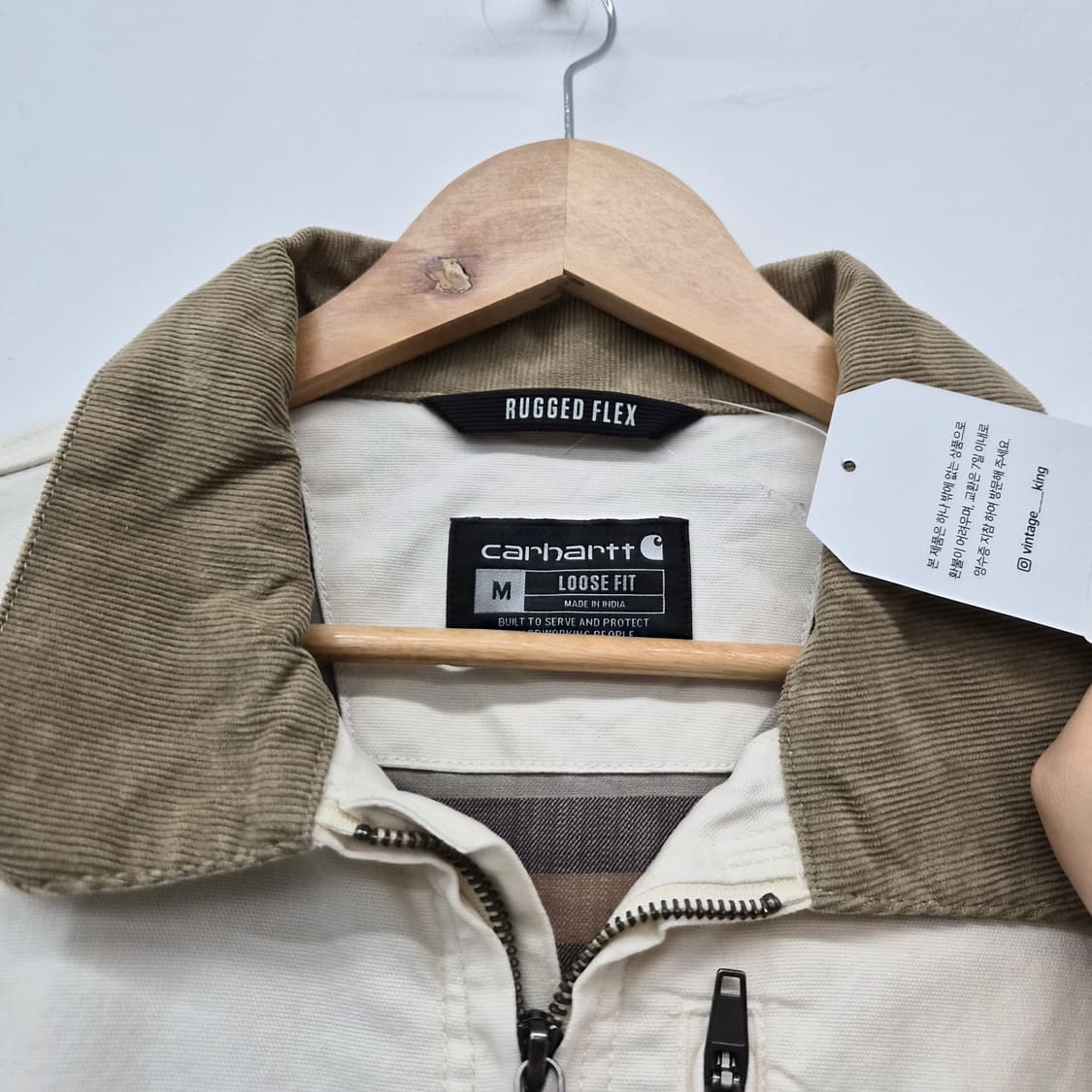 칼하트 아이보리 디트로이트 자켓 여성M 상품이미지3