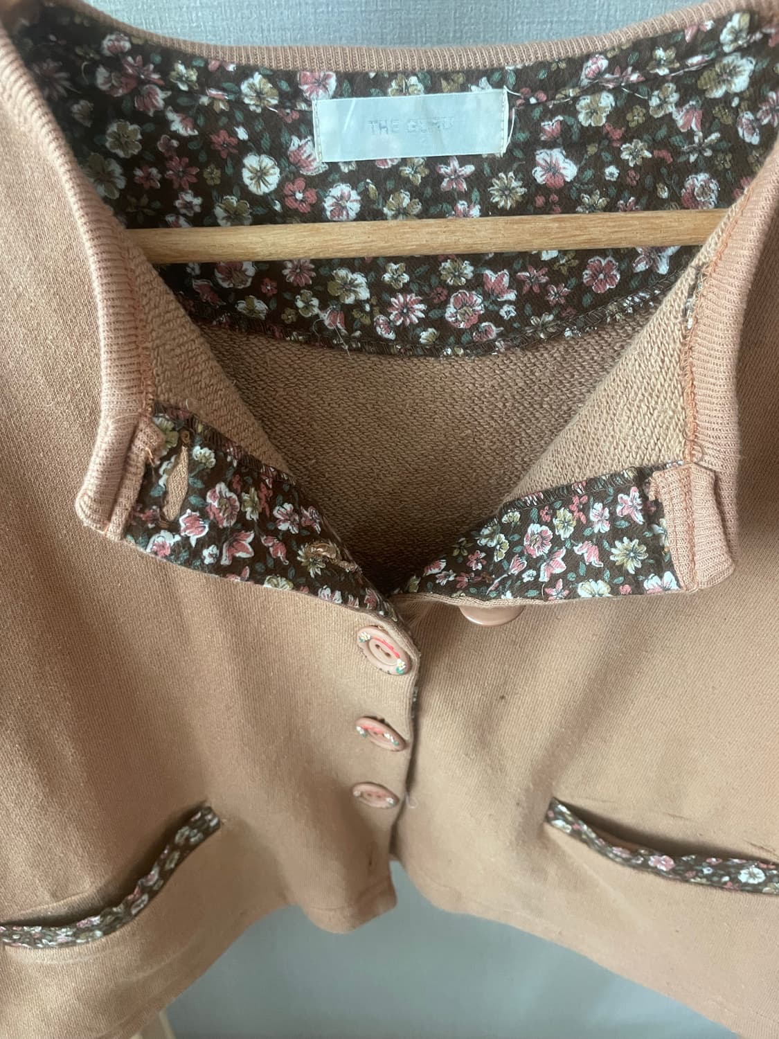 모리걸 빈티지 잔꽃 베이지 가디건🧡🤎 상품이미지3