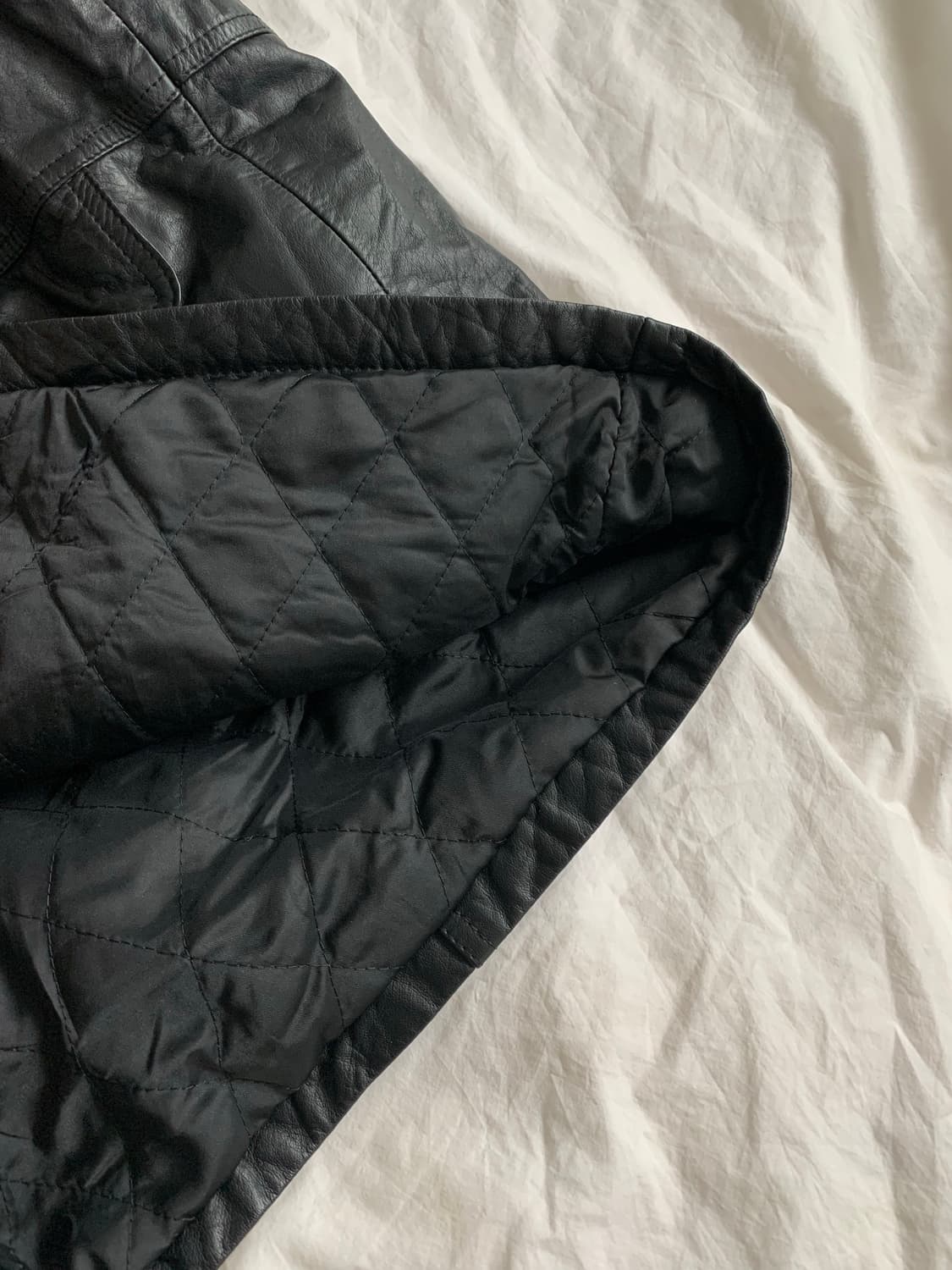 블랙 레더 코트 상품이미지9