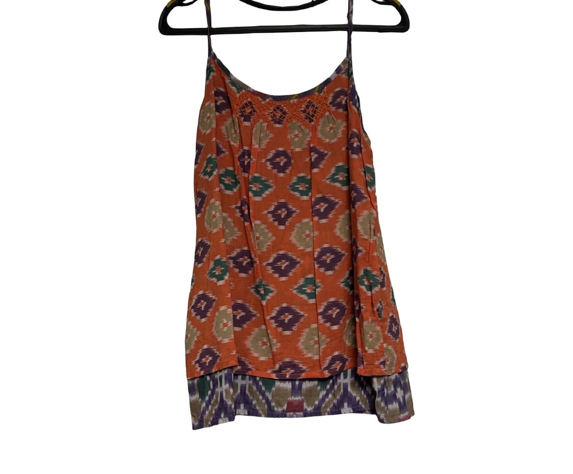 폴로랄프로렌 오렌지색 패턴 끈나시 블라우스 상품이미지1