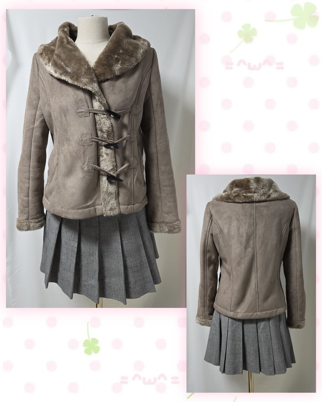 초코우유 무스탕 더플 떡볶이 코트 상품이미지5