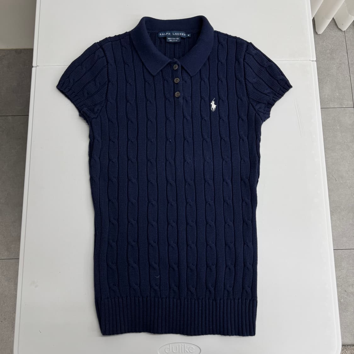 폴로 케이블 반팔 니트  상품이미지2