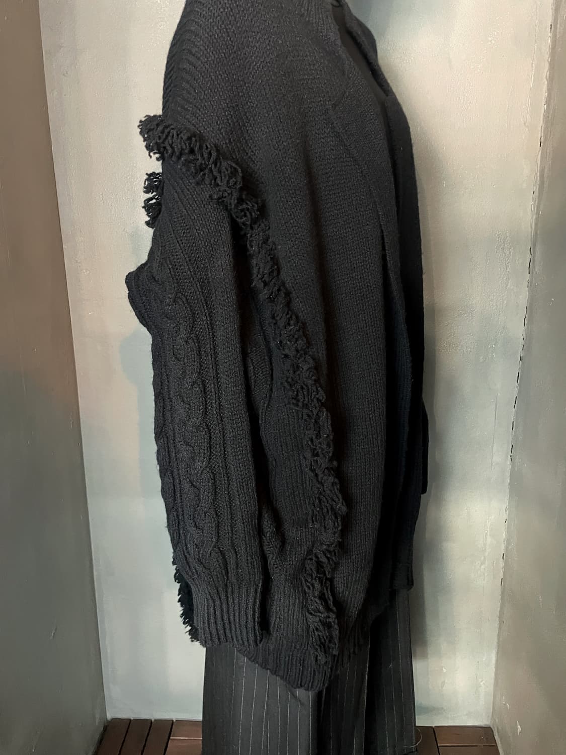 요지 야마모토 비대칭 버튼리스 가디건 상품이미지3