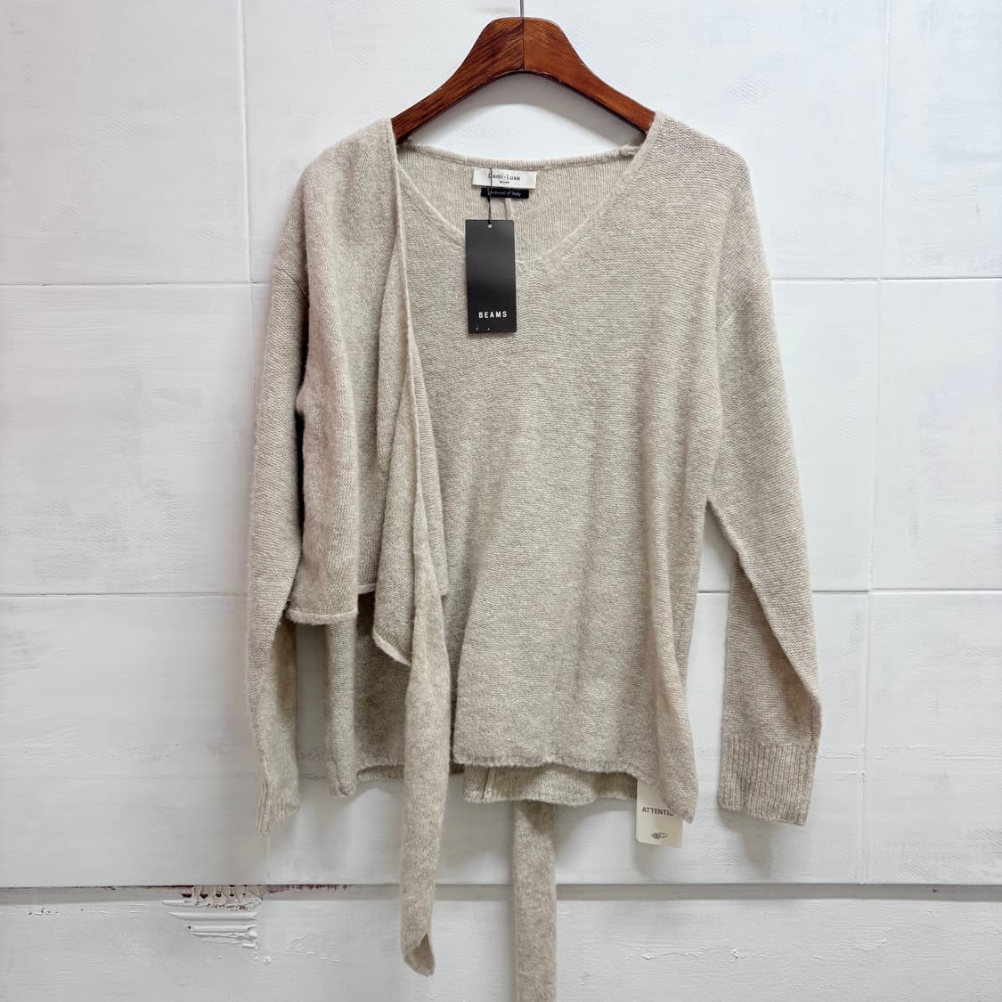 BEAMS 데미럭스 빔즈 쉐기독 울 랩 니트  상품이미지4