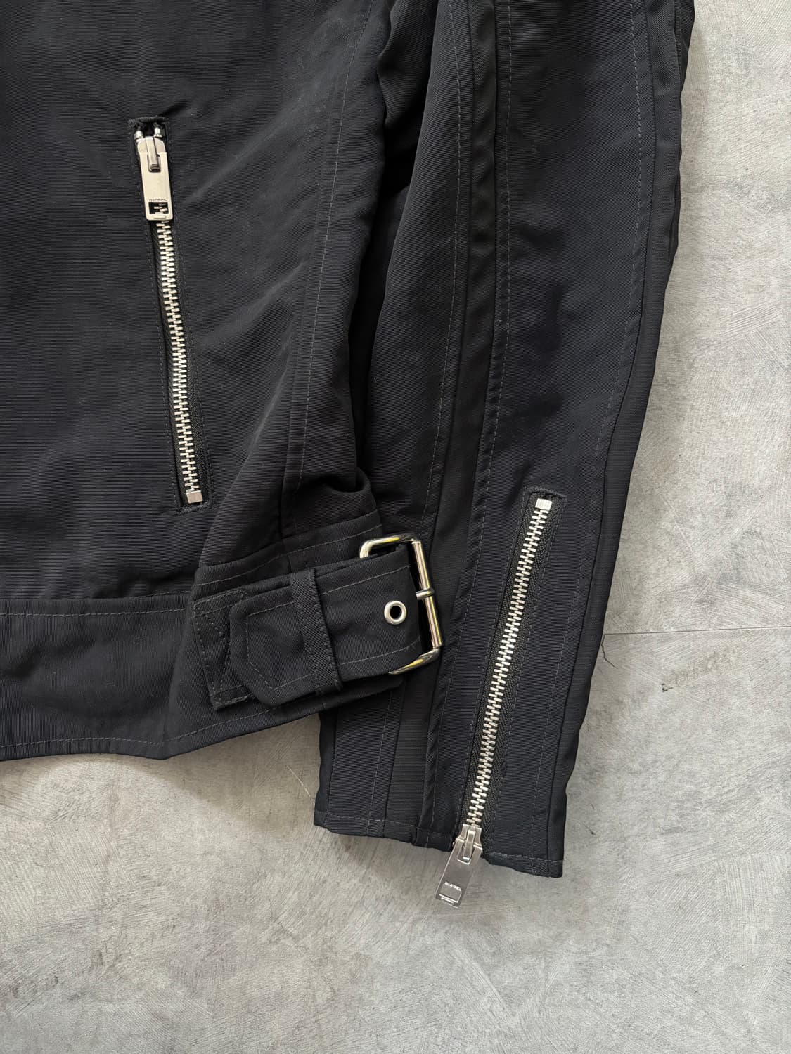 Diesel 디젤 블랙 메탈 슬레이어 바이커 자켓  상품이미지7