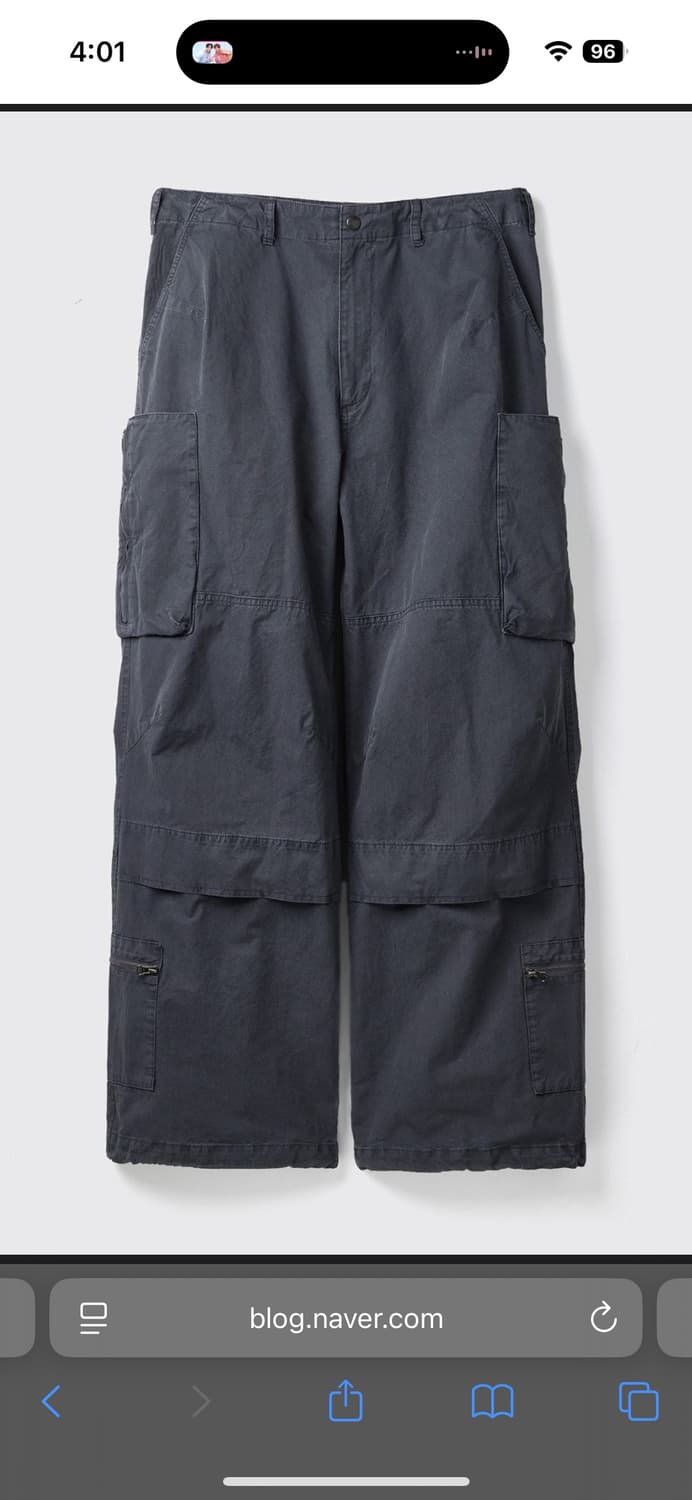 해칭룸 zip cargo 집 카고 팬츠 네이비 2사이즈 상품이미지2