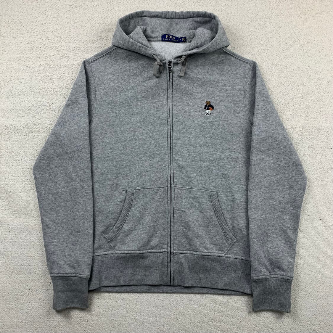 폴로 랄프로렌 폴로베어 자수로고 그레이 후드집업 상품이미지1