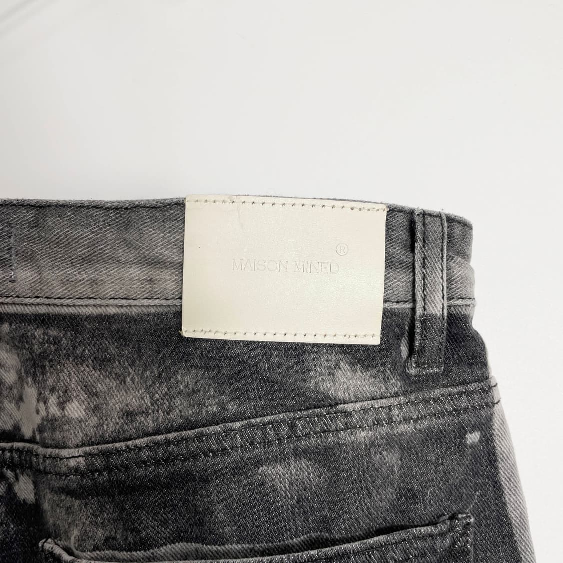 D1 메종미네드(MAISON MINED) 그레이존 와이드 데님 팬츠 32 상품이미지4