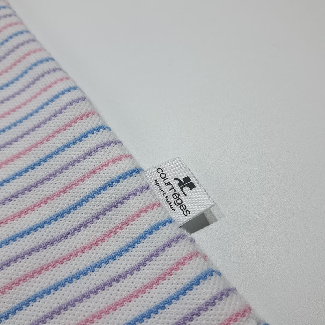 CK117 M 꾸레쥬 일본판 멀티 스트라이프 오픈칼라 티셔츠 상품이미지5