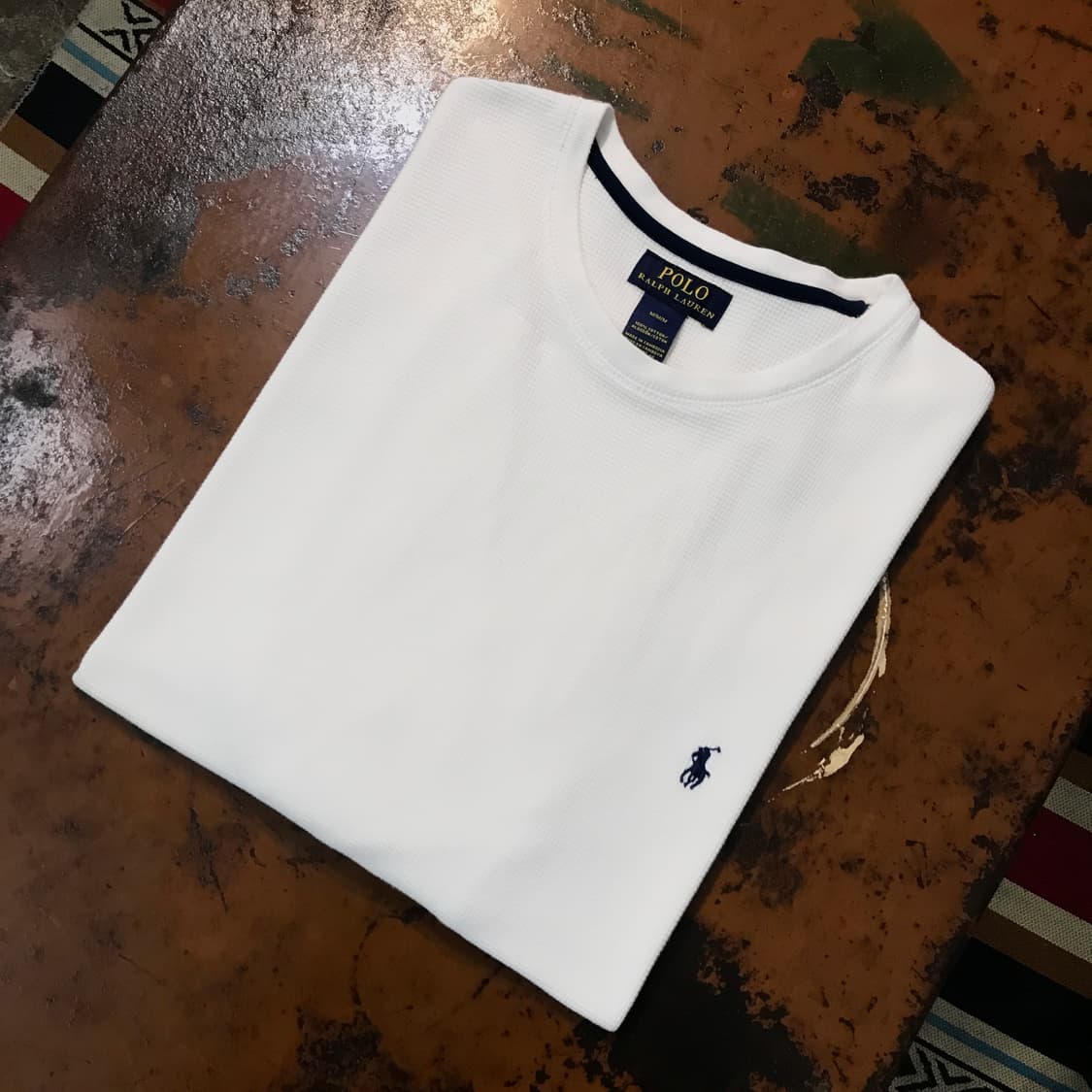 폴로랄프로렌 화이트 와플 롱 슬리브 쭉티 남성 102 여성 루즈핏 상품이미지1