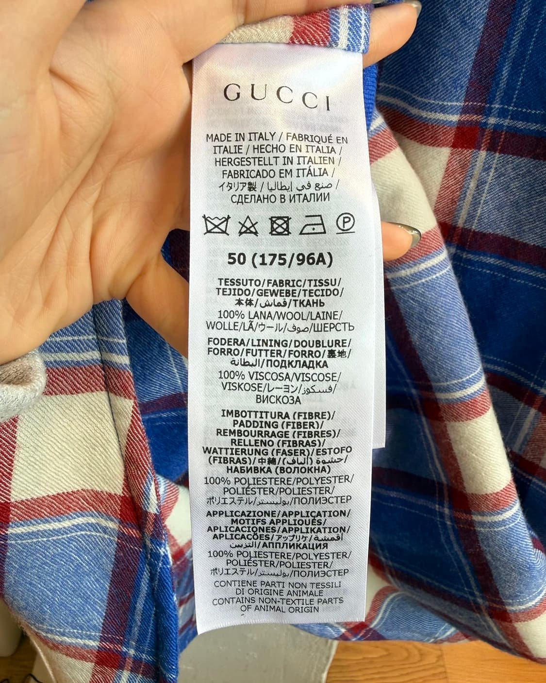 구찌 파블로 델시엘로 블루 플란넬 울 셔츠  상품이미지10