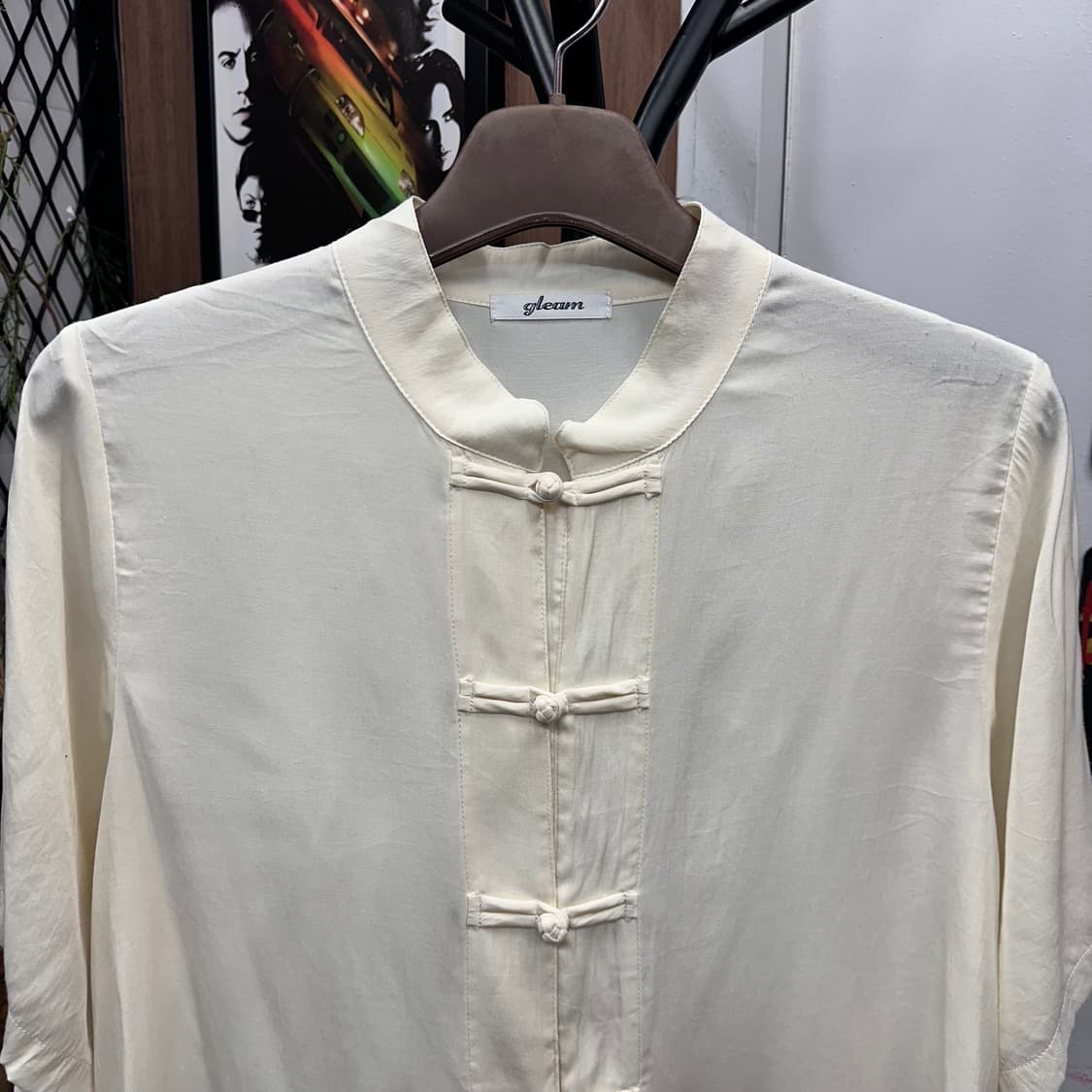 China Frog Button Loose Fit Shirt 상품이미지3