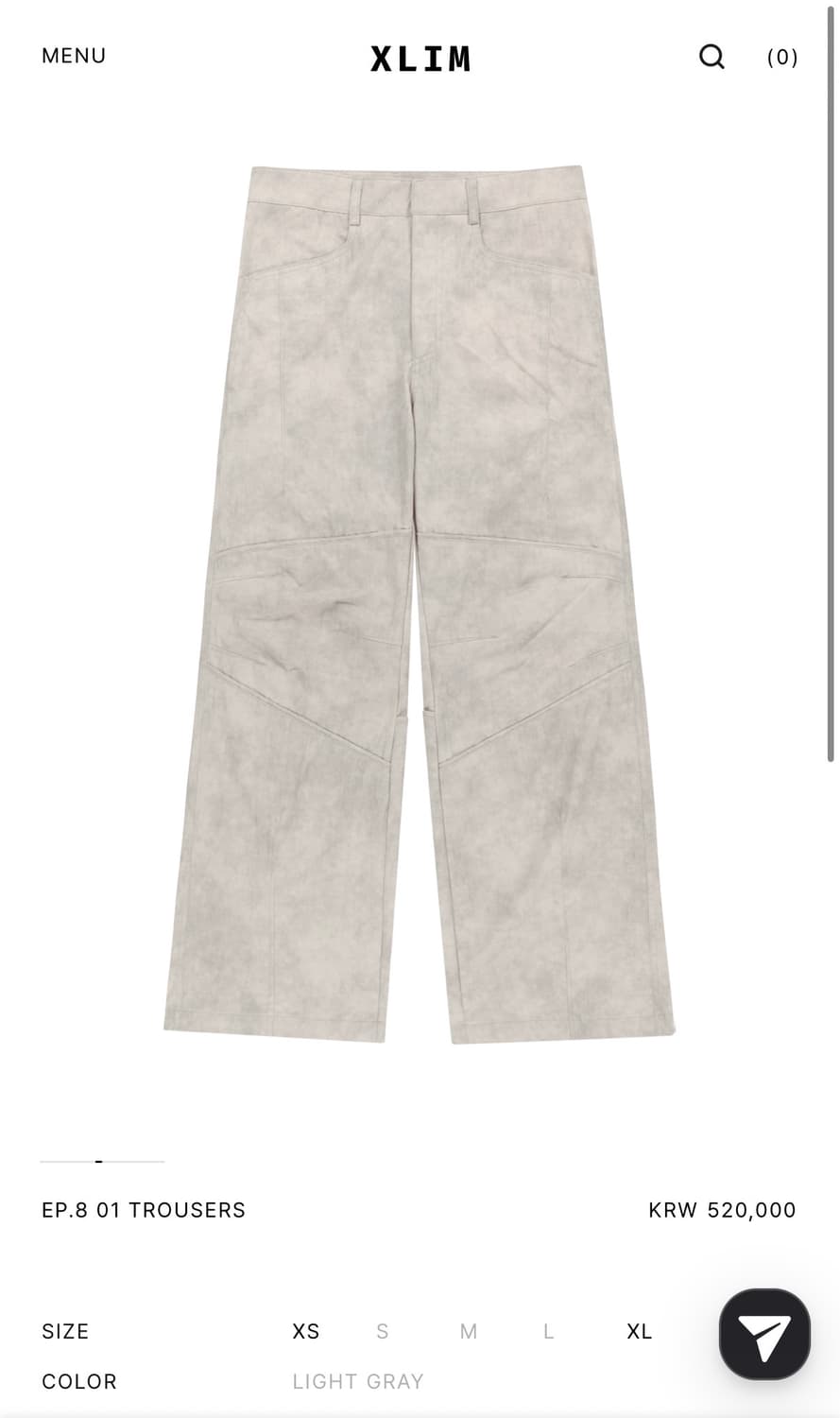 [구매] 엑슬림 ep.8 01 트라우저 라이트 그레이 상품이미지1
