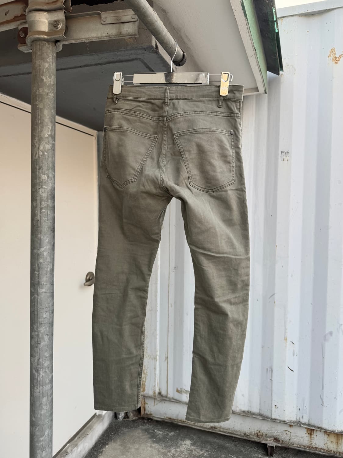 Khaki cotton biker pants 상품이미지4