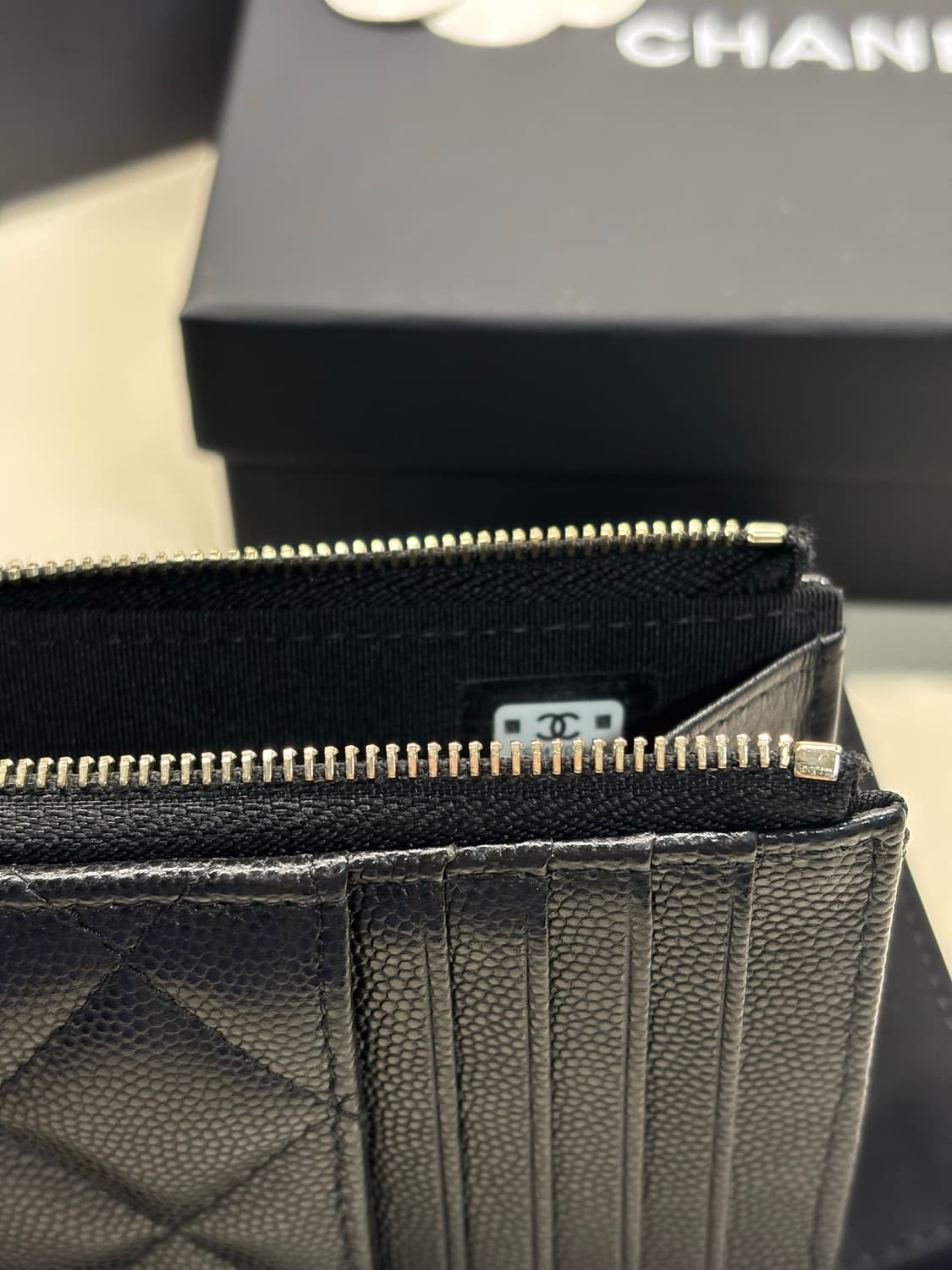 샤넬 캐비어 지퍼카드지갑 상품이미지6